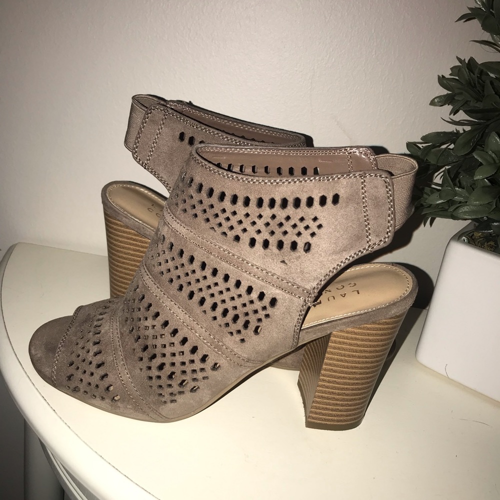 Lauren Conrad open toe ankle booties